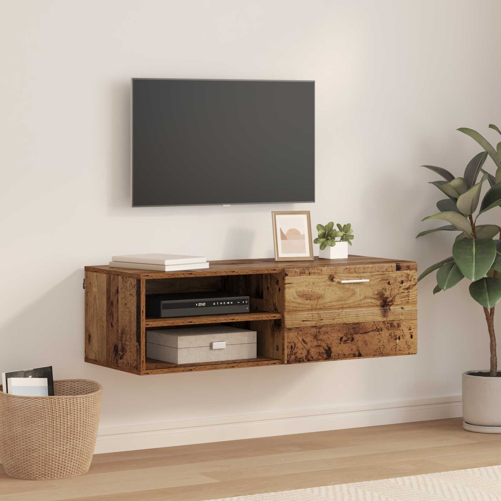 vidaXL Holzschrank Altholz 100,5 x 39 x 30 cm Holzwerkstoff