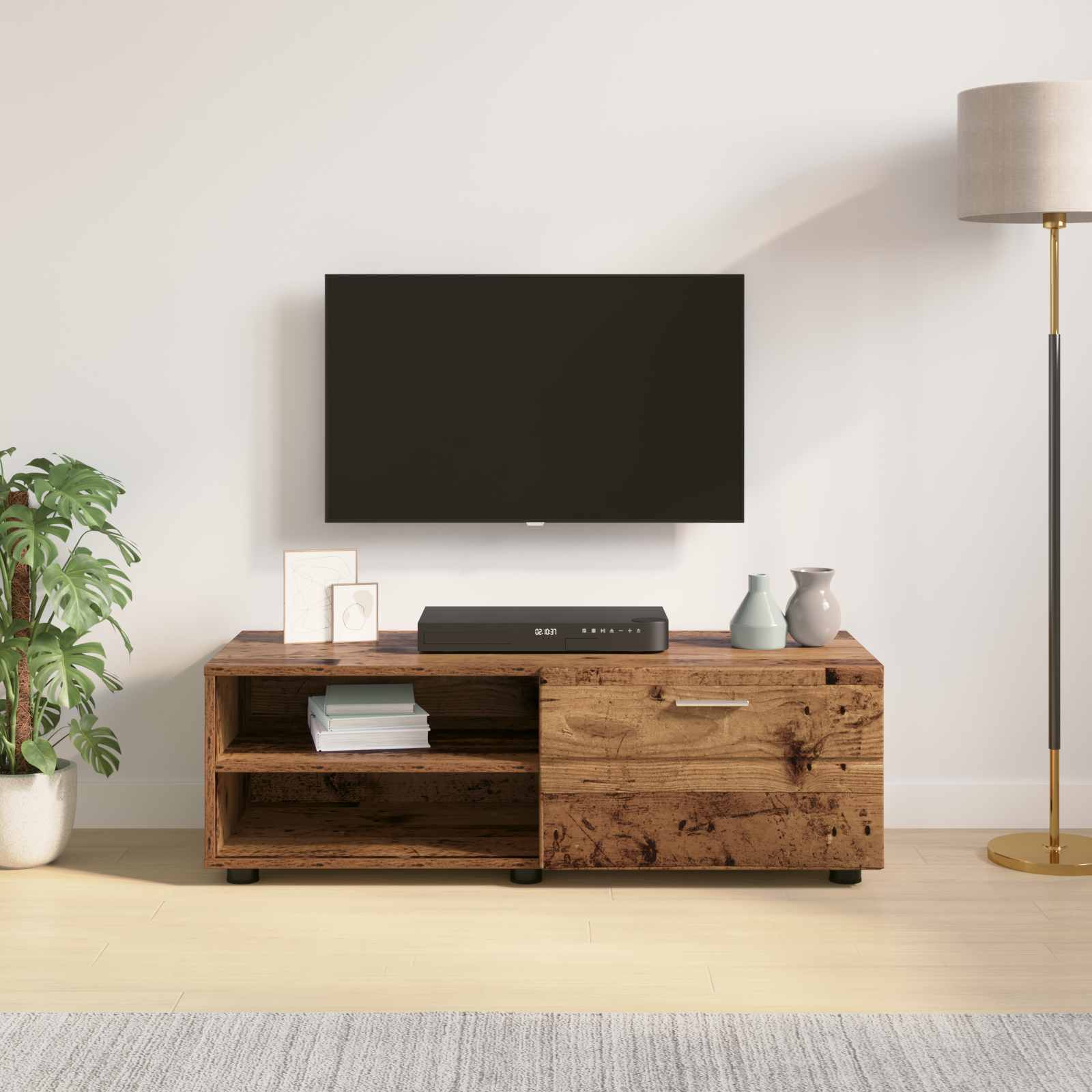 vidaXL Holzschrank Altholz 100,5 x 39 x 30 cm Holzwerkstoff