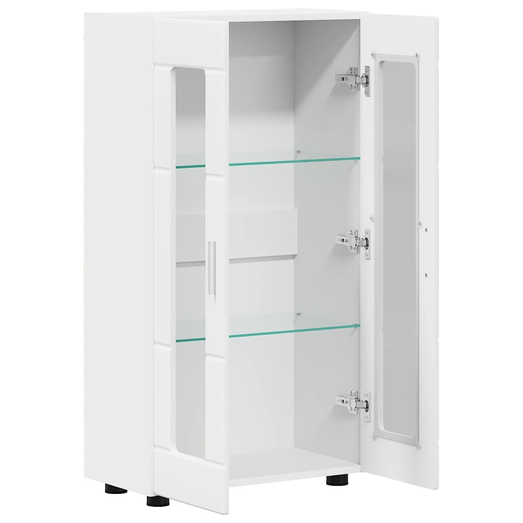 vidaXL Sideboard mit Tür FLORIN Weiß 55,5 x 29 x 100 cm Holzwerkstoff