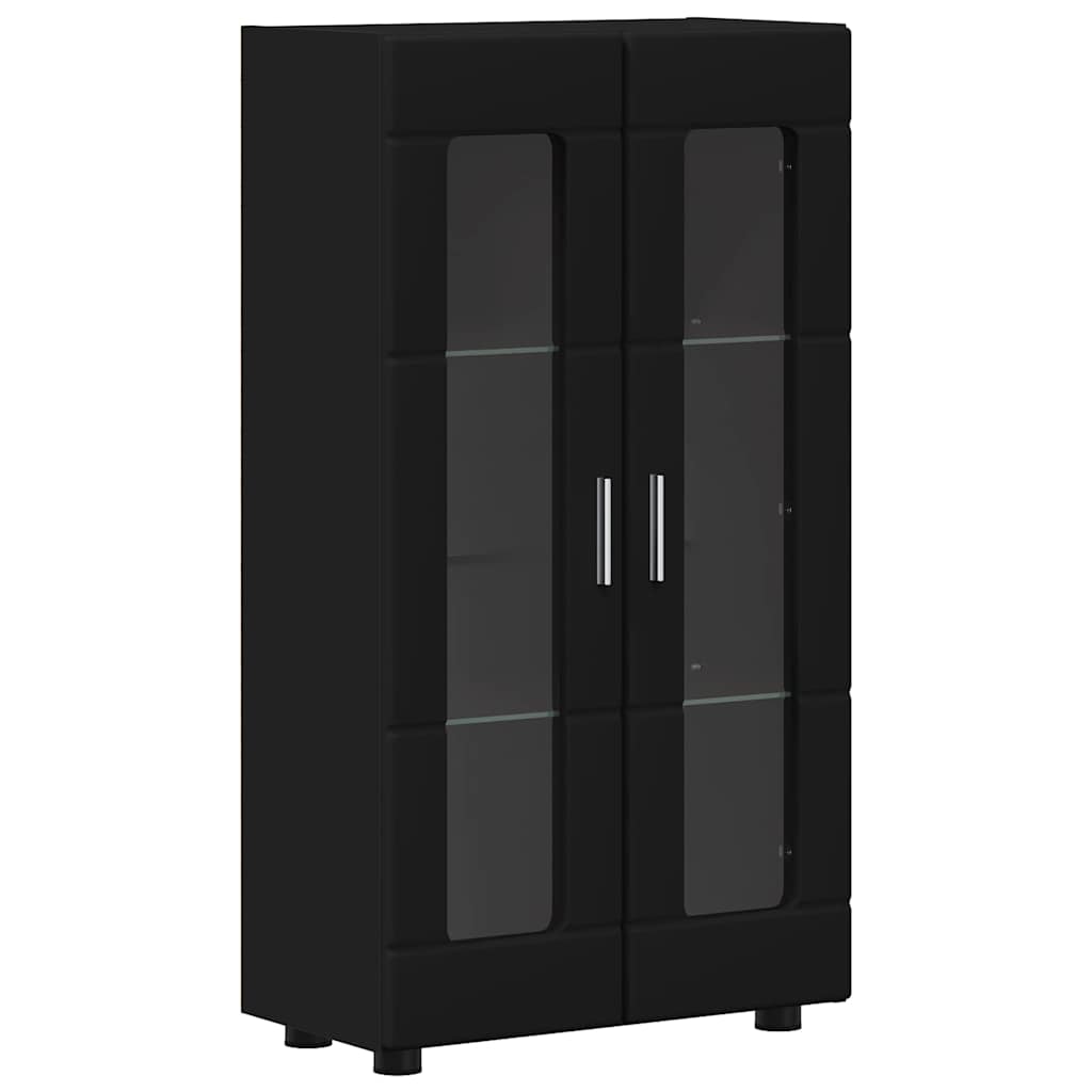vidaXL Sideboard FLORIN Schwarz 55,5 x 29 x 100 cm Holzwerkstoff