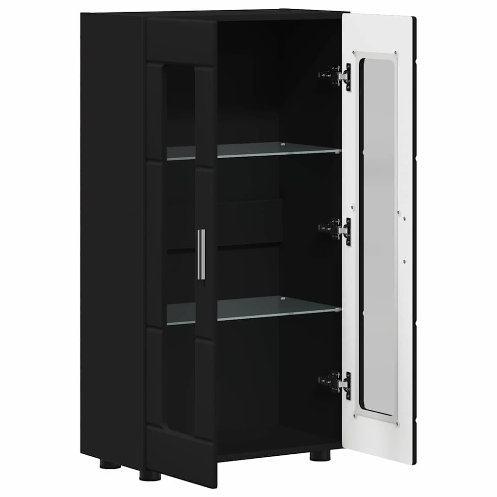 vidaXL Sideboard FLORIN Schwarz 55,5 x 29 x 100 cm Holzwerkstoff