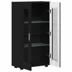 vidaXL Sideboard FLORIN Schwarz 55,5 x 29 x 100 cm Holzwerkstoff