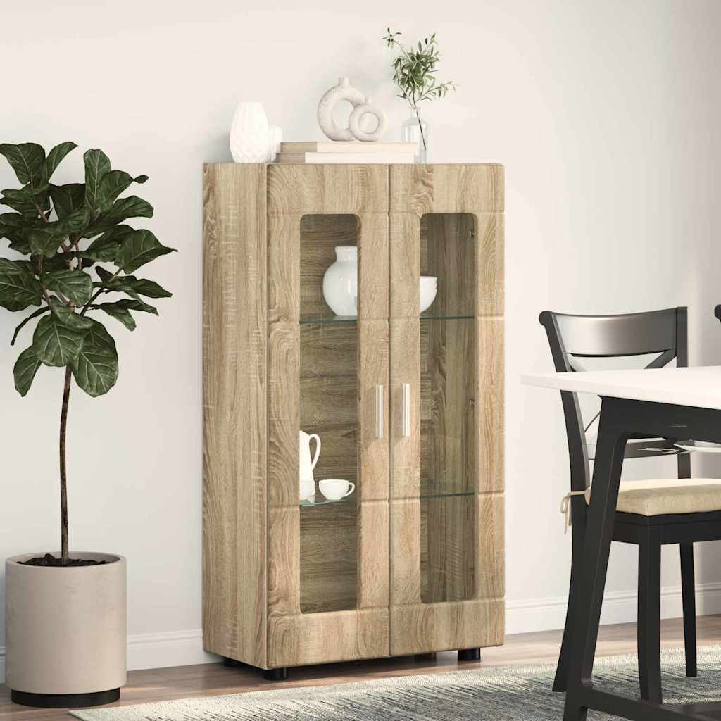 vidaXL Sideboard FLORIN Sonoma-Eiche 55,5 x 29 x 100 cm Holzwerkstoff