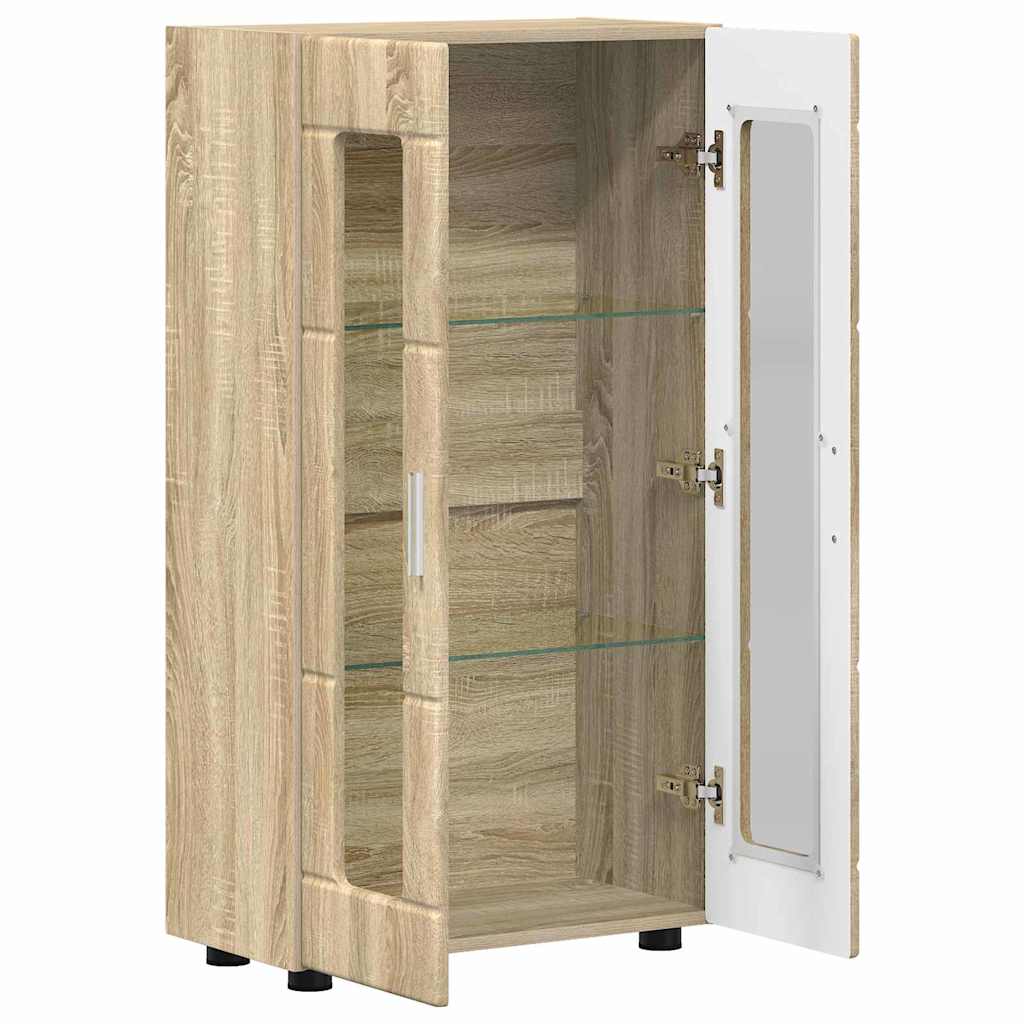 vidaXL Sideboard FLORIN Sonoma-Eiche 55,5 x 29 x 100 cm Holzwerkstoff