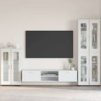 vidaXL Sideboard mit Regal FLORIN Hochglanz Weiß 55,5 x 29 x 100 cm