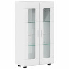 vidaXL Sideboard mit Regal FLORIN Hochglanz Weiß 55,5 x 29 x 100 cm
