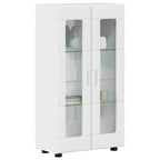 vidaXL Sideboard mit Regal FLORIN Hochglanz Weiß 55,5 x 29 x 100 cm