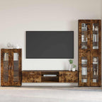 vidaXL Sideboard mit Regal FLORIN Geräucherte Eiche 55,5 x 29 x 100 cm
