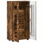 vidaXL Sideboard mit Regal FLORIN Geräucherte Eiche 55,5 x 29 x 100 cm