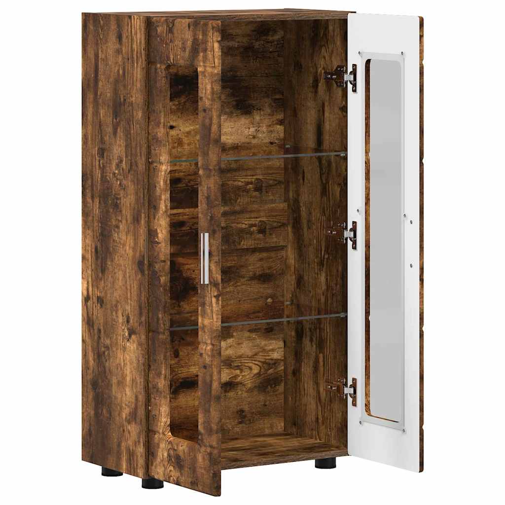 vidaXL Sideboard mit Regal FLORIN Geräucherte Eiche 55,5 x 29 x 100 cm