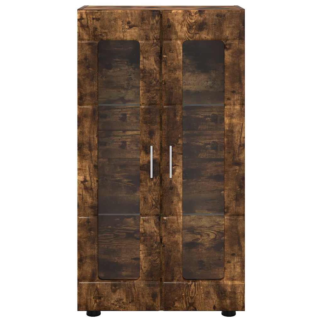 vidaXL Sideboard mit Regal FLORIN Geräucherte Eiche 55,5 x 29 x 100 cm