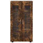 vidaXL Sideboard mit Regal FLORIN Geräucherte Eiche 55,5 x 29 x 100 cm