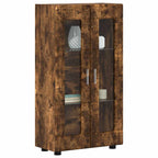 vidaXL Sideboard mit Regal FLORIN Geräucherte Eiche 55,5 x 29 x 100 cm