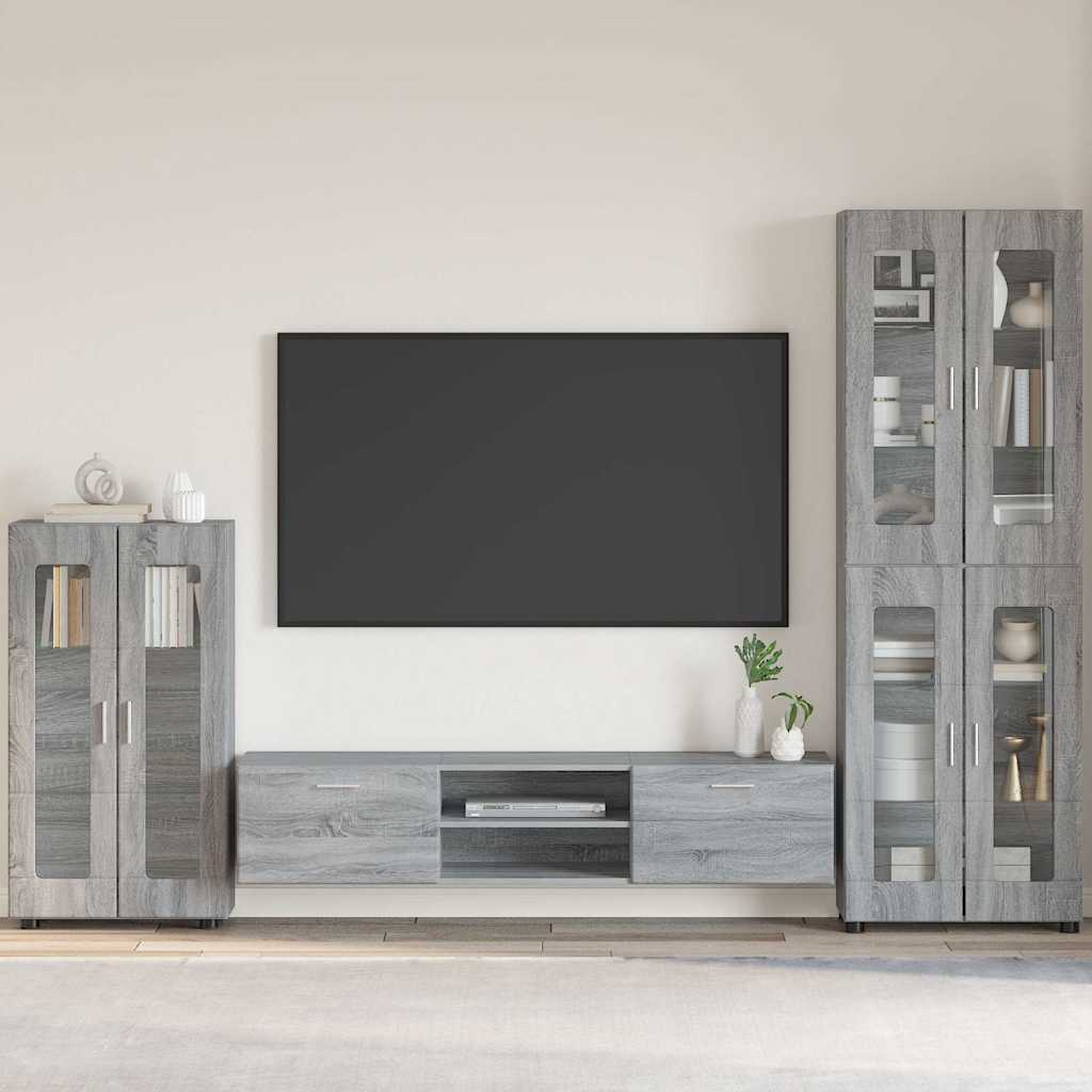 vidaXL Sideboard FLORIN Graues Sonoma 55,5 x 29 x 100 cm Holzwerkstoff
