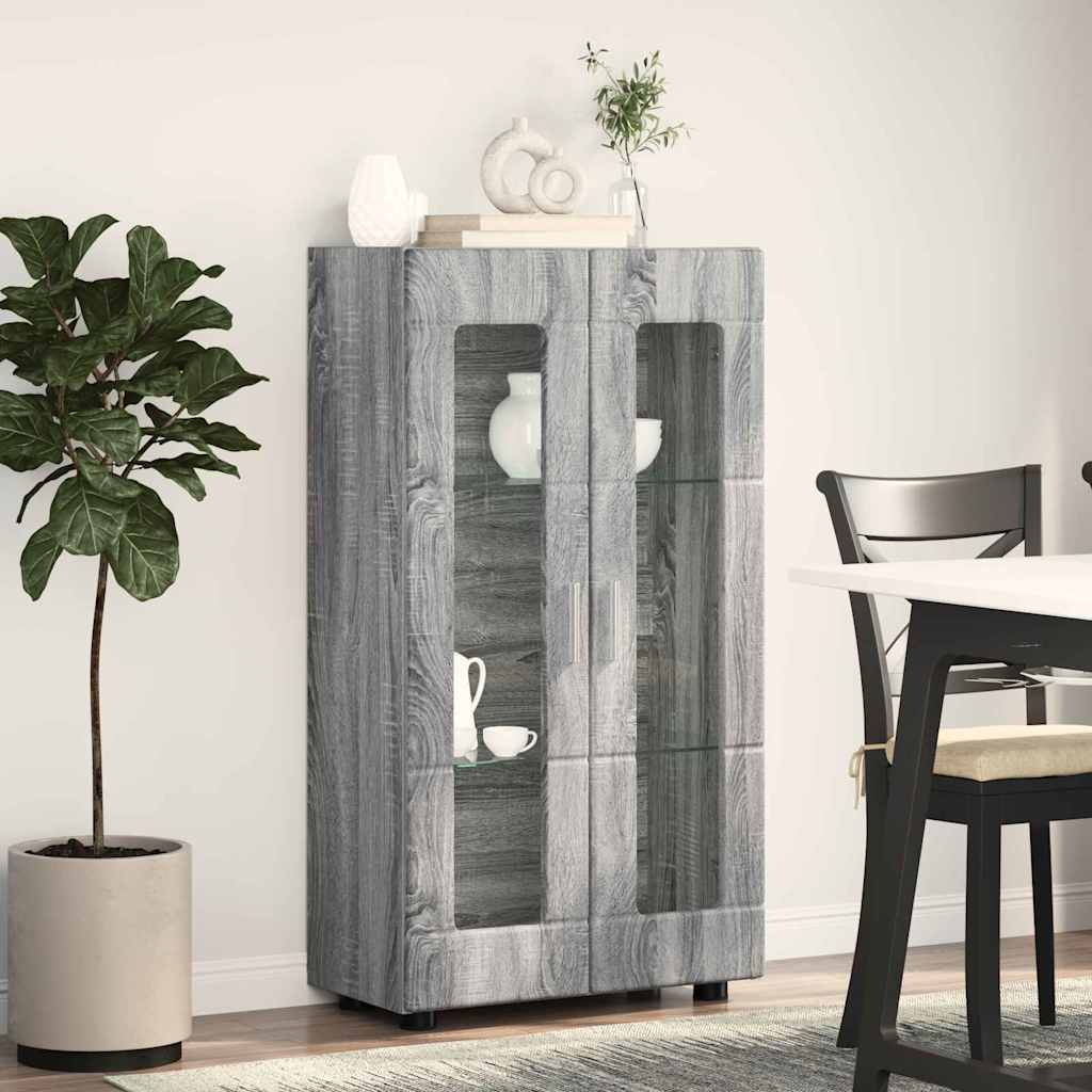vidaXL Sideboard FLORIN Graues Sonoma 55,5 x 29 x 100 cm Holzwerkstoff