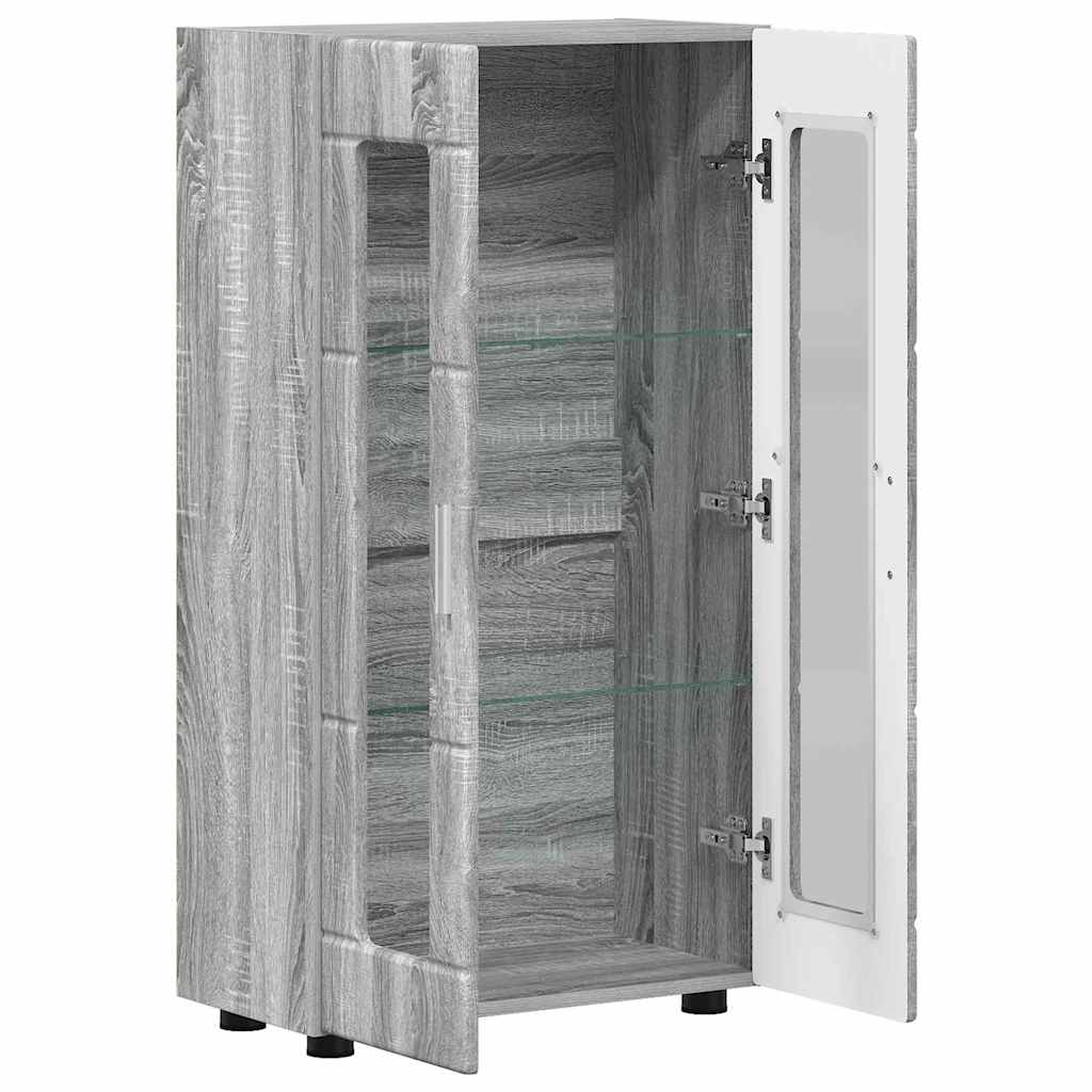 vidaXL Sideboard FLORIN Graues Sonoma 55,5 x 29 x 100 cm Holzwerkstoff