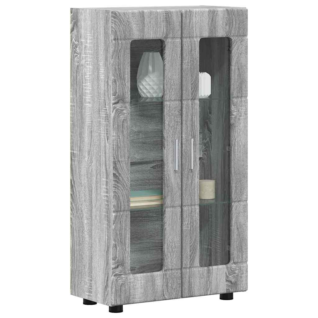 vidaXL Sideboard FLORIN Graues Sonoma 55,5 x 29 x 100 cm Holzwerkstoff