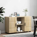 vidaXL Sideboard mit Regal FLORIN Sonoma-Eiche 88,5 x 30,5 x 55,5 cm