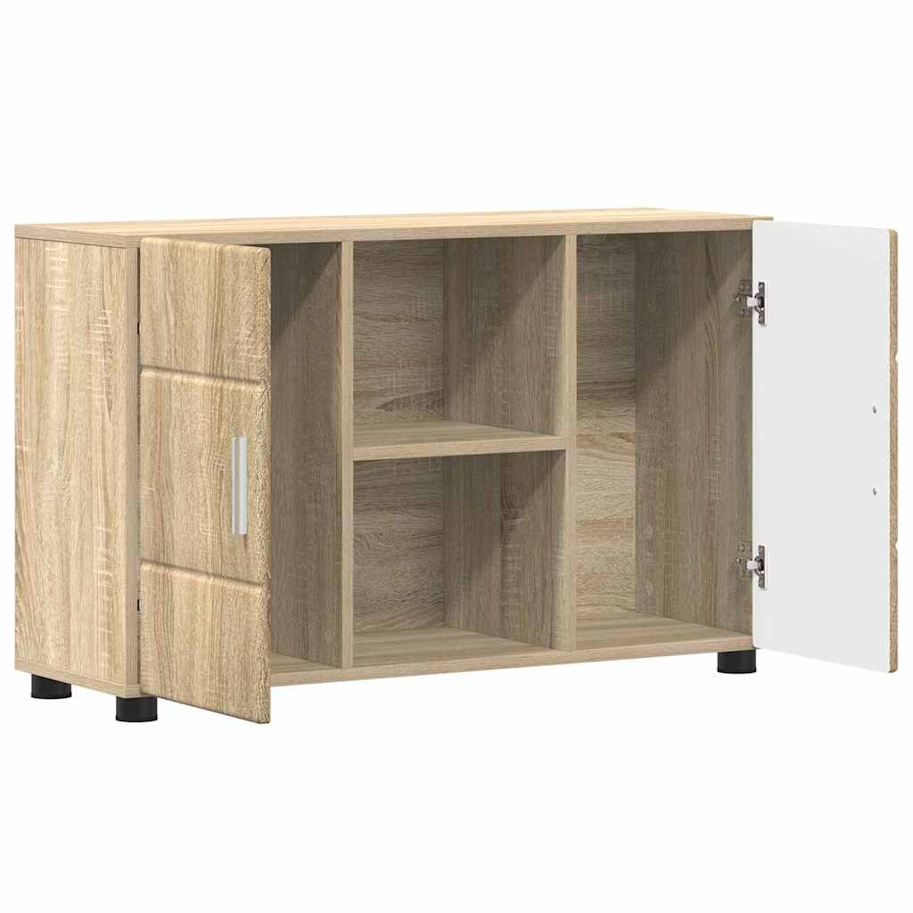 vidaXL Sideboard mit Regal FLORIN Sonoma-Eiche 88,5 x 30,5 x 55,5 cm