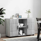 vidaXL Sideboard mit Regal FLORIN Graues Sonoma 88,5 x 30,5 x 55,5 cm