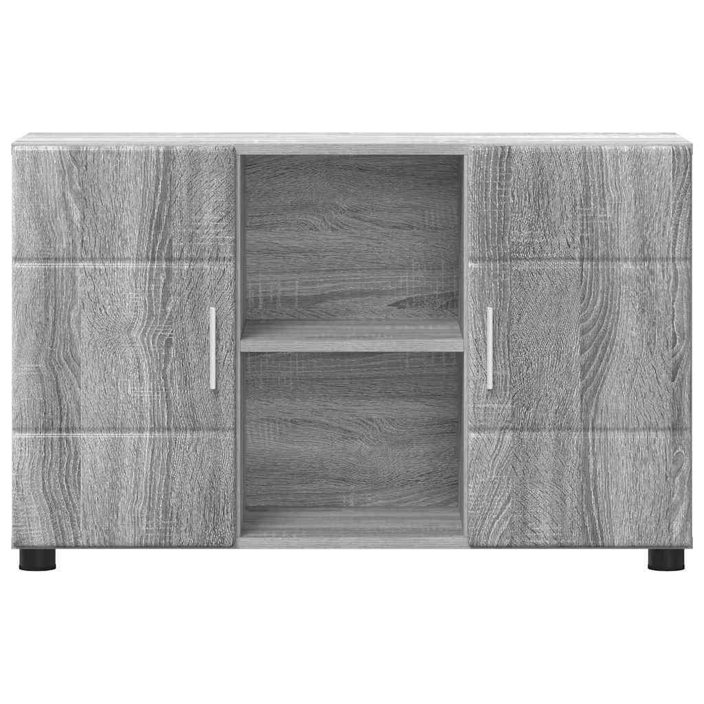 vidaXL Sideboard mit Regal FLORIN Graues Sonoma 88,5 x 30,5 x 55,5 cm