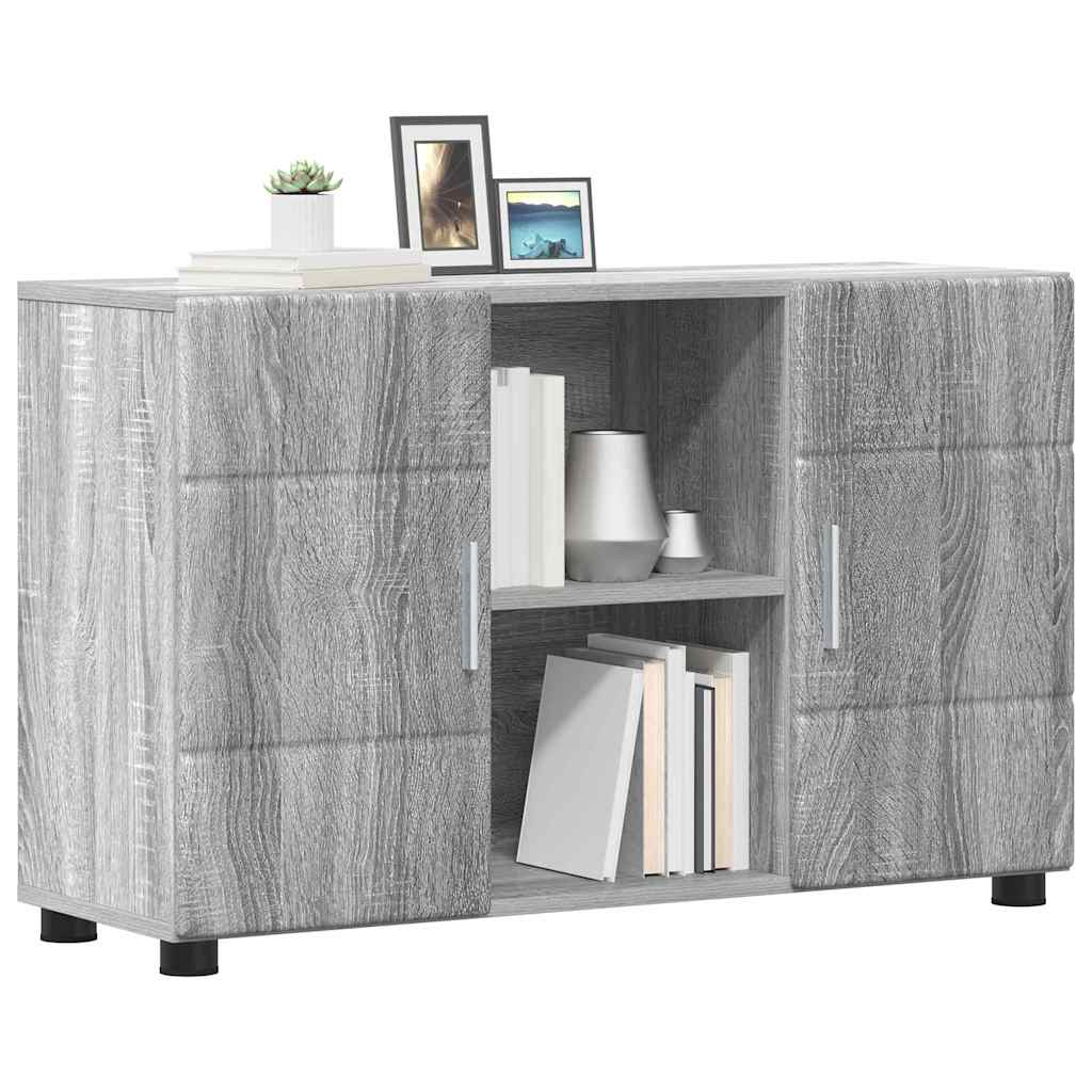 vidaXL Sideboard mit Regal FLORIN Graues Sonoma 88,5 x 30,5 x 55,5 cm