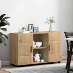 vidaXL Sideboard mit Regal FLORIN Artisan-Eiche 88,5 x 30,5 x 55,5 cm