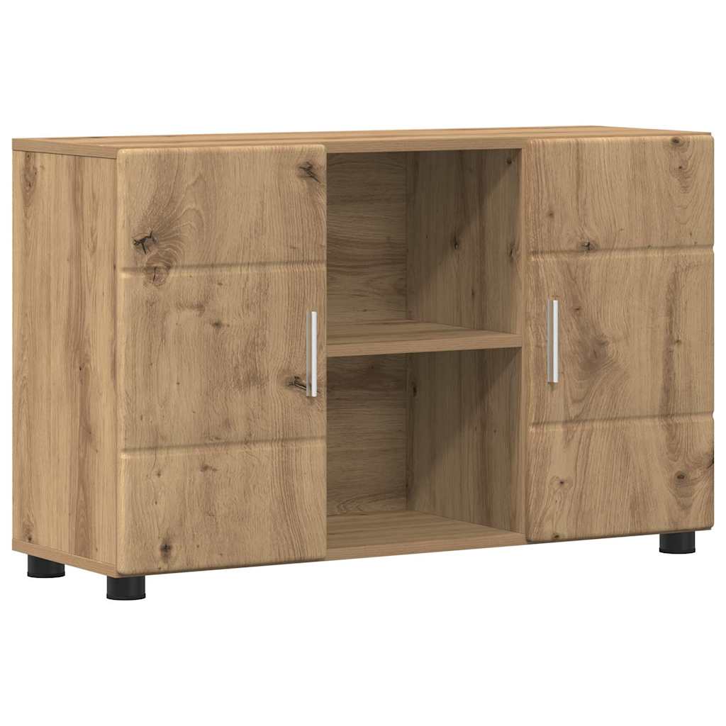 vidaXL Sideboard mit Regal FLORIN Artisan-Eiche 88,5 x 30,5 x 55,5 cm