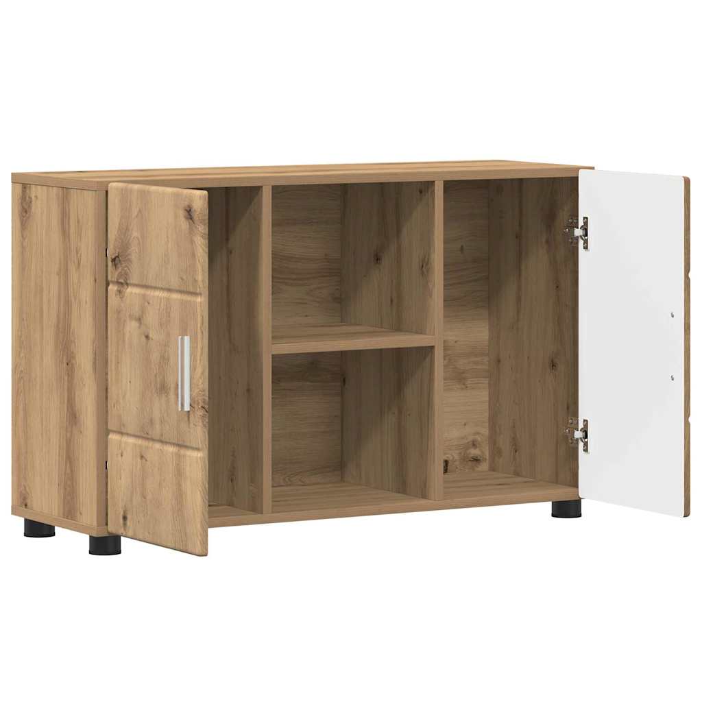 vidaXL Sideboard mit Regal FLORIN Artisan-Eiche 88,5 x 30,5 x 55,5 cm