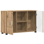vidaXL Sideboard mit Regal FLORIN Artisan-Eiche 88,5 x 30,5 x 55,5 cm
