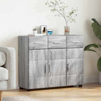 vidaXL Sideboard mit Regal FLORIN Graues Sonoma 88,5 x 30,5 x 55,5 cm