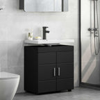 vidaXL Badezimmerschrank-Set TULUM Schwarz 60 x 34 x 63 cm