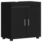 vidaXL Badezimmerschrank-Set TULUM Schwarz 60 x 34 x 63 cm