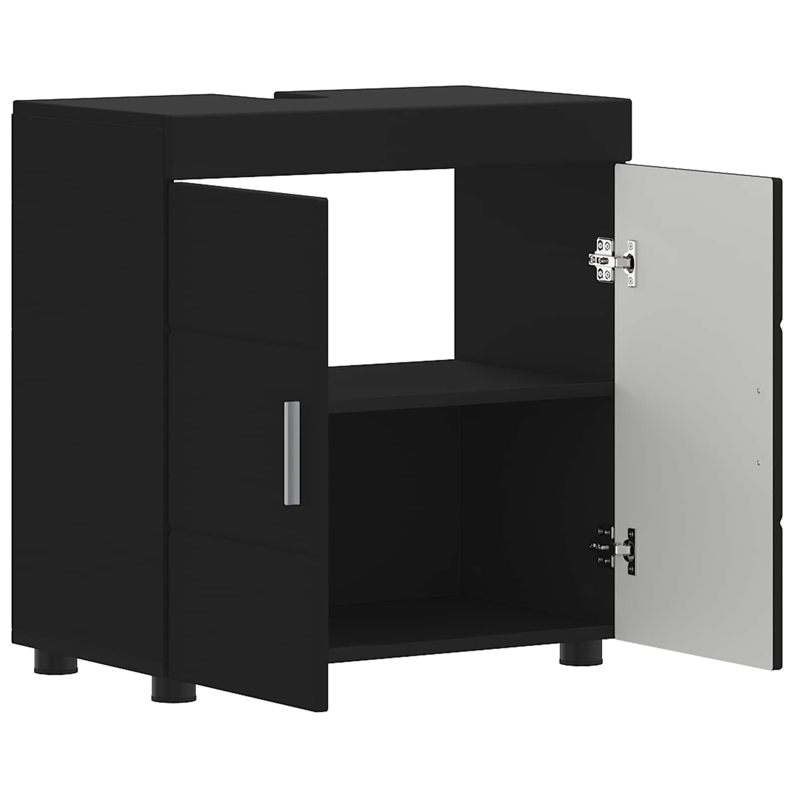 vidaXL Badezimmerschrank-Set TULUM Schwarz 60 x 34 x 63 cm