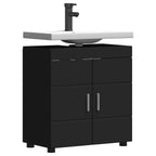 vidaXL Badezimmerschrank-Set TULUM Schwarz 60 x 34 x 63 cm