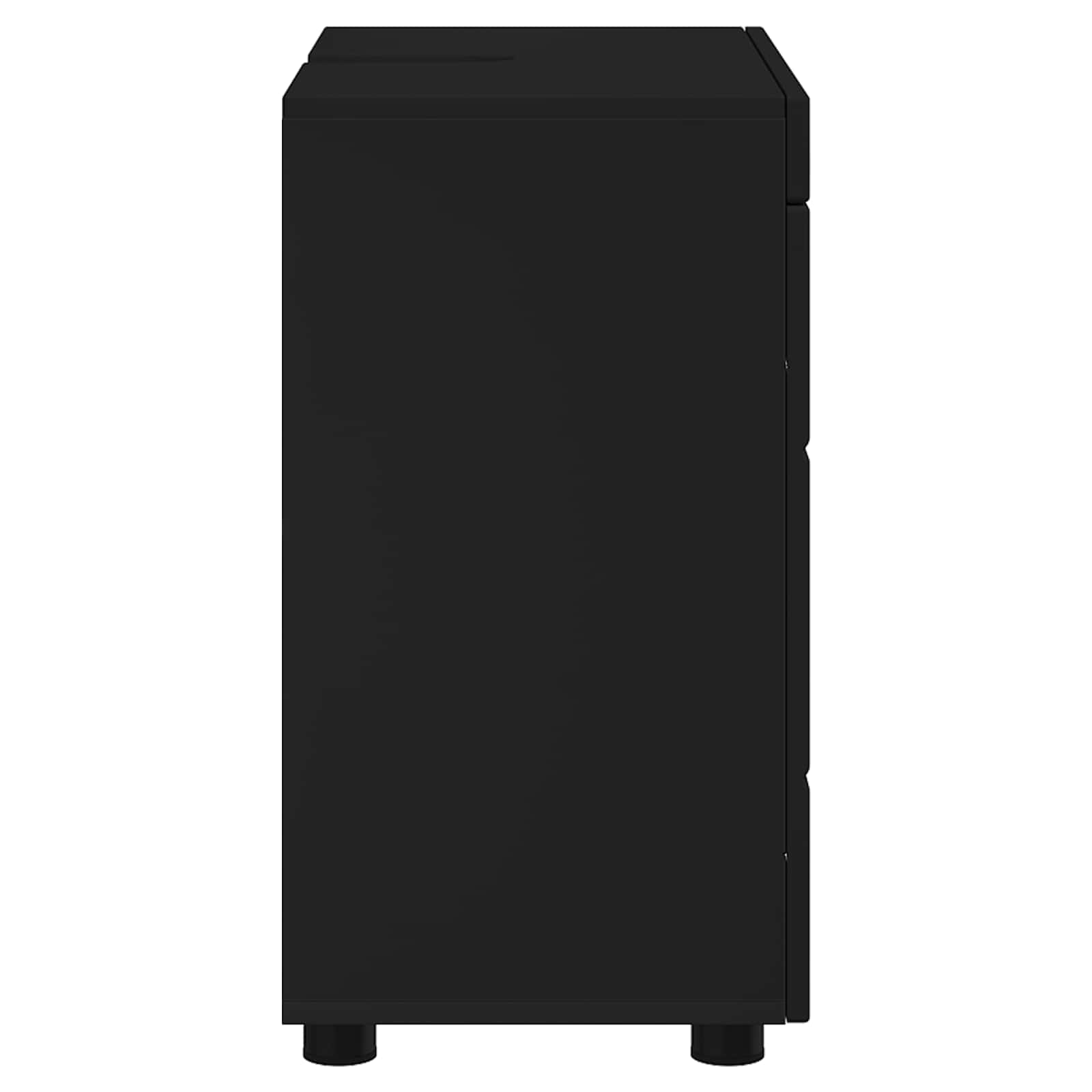 vidaXL Badezimmerschrank-Set TULUM Schwarz 60 x 34 x 63 cm