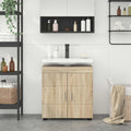 vidaXL Badezimmerschrank-Set TULUM Sonoma-Eiche 60 x 34 x 63 cm