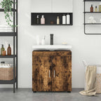 vidaXL Badezimmerschrank-Set TULUM Geräucherte Eiche 60 x 34 x 63 cm