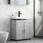 vidaXL Badezimmerschrank-Set TULUM Graues Sonoma 60 x 34 x 63 cm