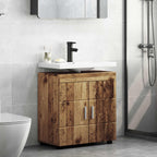 vidaXL Badezimmerschrank-Set TULUM Altholz 60 x 34 x 63 cm