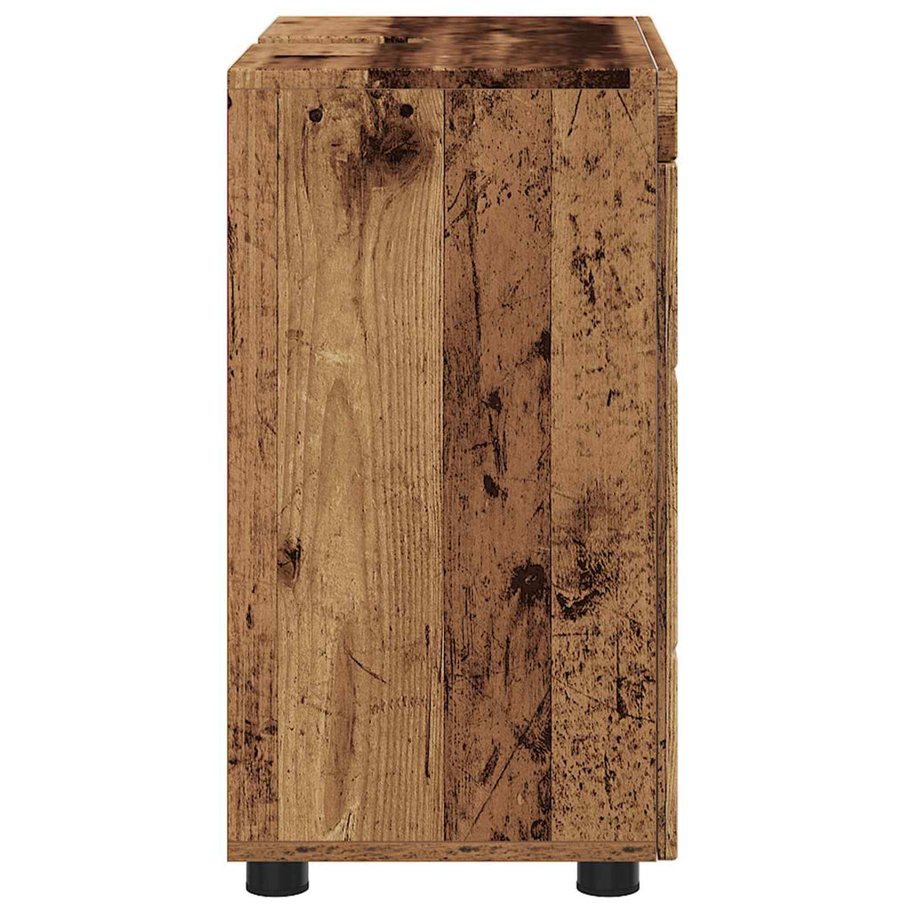 vidaXL Badezimmerschrank-Set TULUM Altholz 60 x 34 x 63 cm