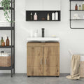vidaXL Badezimmerschrank-Set TULUM Artisan-Eiche 60 x 34 x 63 cm