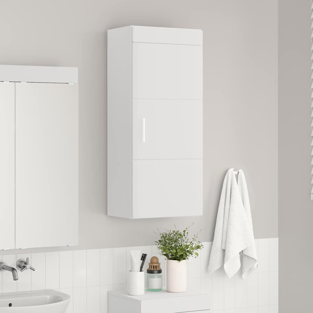 vidaXL Badezimmer-Wandschrank mit Regal TULUM Weiß 37 x 24,5 x 86 cm