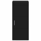vidaXL Badezimmer-Wandschrank mit Tür TULUM Schwarz 37 x 24,5 x 86 cm