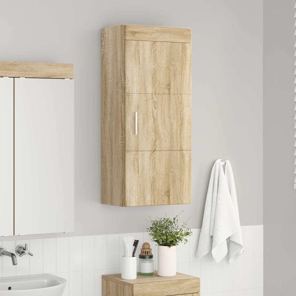 vidaXL Badezimmer-Wandschrank TULUM Sonoma-Eiche 37 x 24,5 x 86 cm