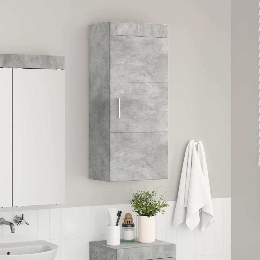 vidaXL Badezimmer-Wandschrank TULUM Beton Grau 37 x 24,5 x 86 cm