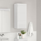 vidaXL Badezimmer-Wandschrank TULUM Hochglanz Weiß 37 x 24,5 x 86 cm