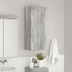 vidaXL Badezimmer-Wandschrank TULUM Graues Sonoma 37 x 24,5 x 86 cm