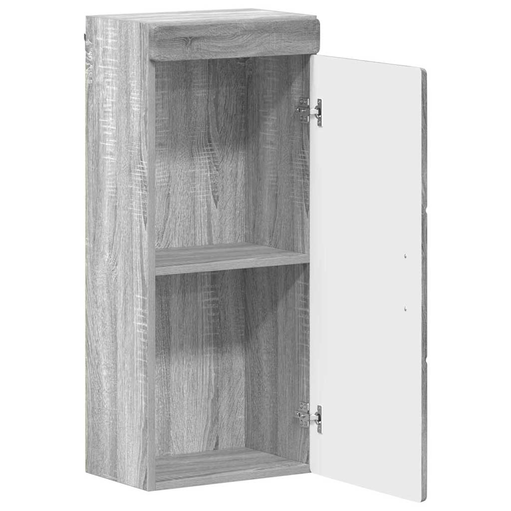 vidaXL Badezimmer-Wandschrank TULUM Graues Sonoma 37 x 24,5 x 86 cm