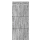 vidaXL Badezimmer-Wandschrank TULUM Graues Sonoma 37 x 24,5 x 86 cm